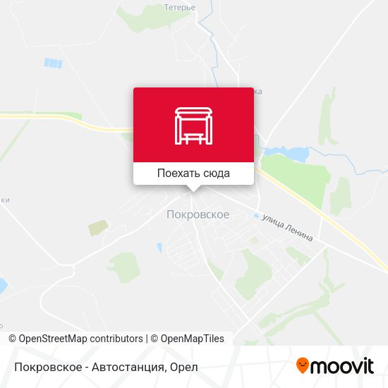 Карта Покровское - Автостанция