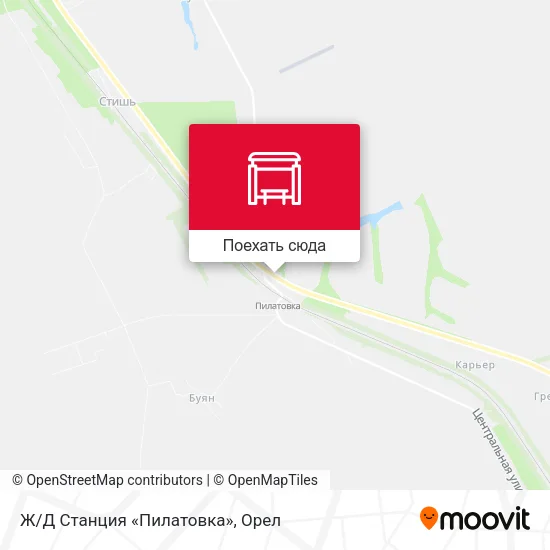 Карта Ж/Д Станция «Пилатовка»