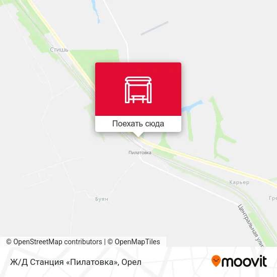 Карта Ж/Д Станция «Пилатовка»