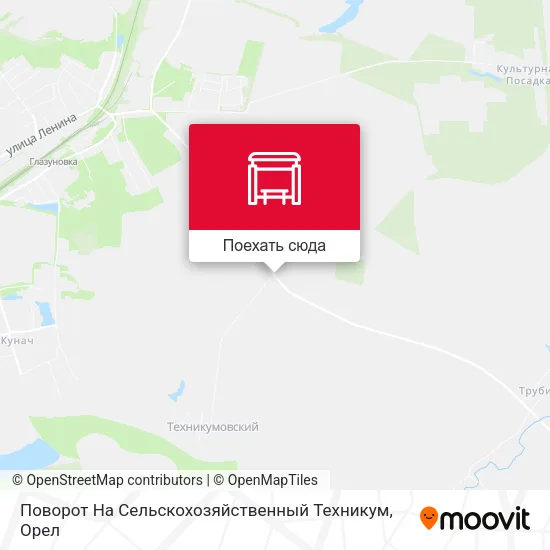 Карта Поворот На Сельскохозяйственный Техникум