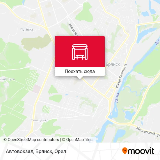 Карта Автовокзал, Брянск