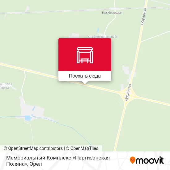 Карта Мемориальный Комплекс «Партизанская Поляна»