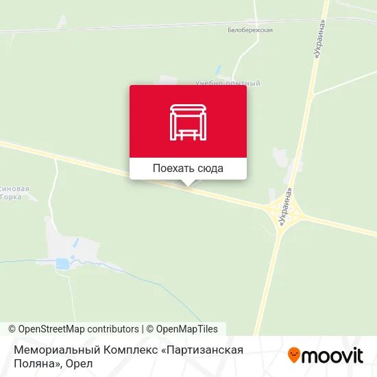 Карта Мемориальный Комплекс «Партизанская Поляна»