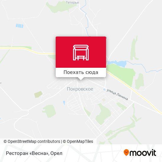 Карта Ресторан «Весна»