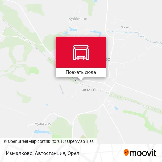 Карта Измалково, Автостанция