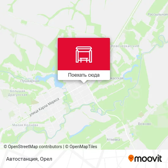 Карта Автостанция