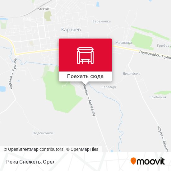 Карта Река Снежеть