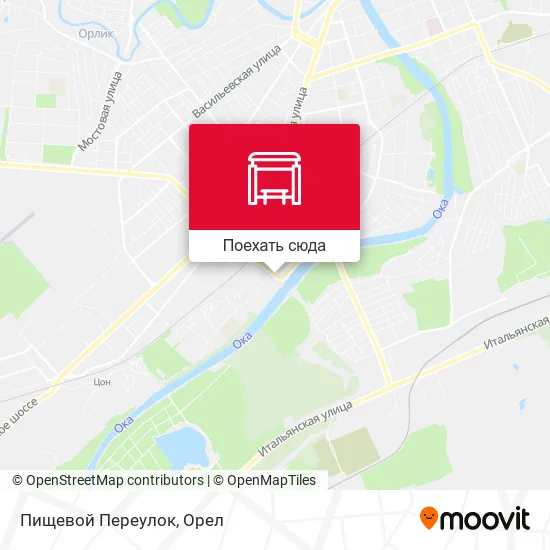 Карта Пищевой Переулок