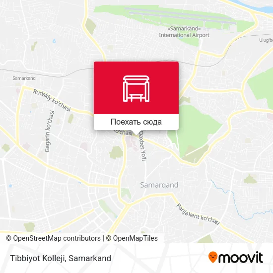 Карта Tibbiyot Kolleji