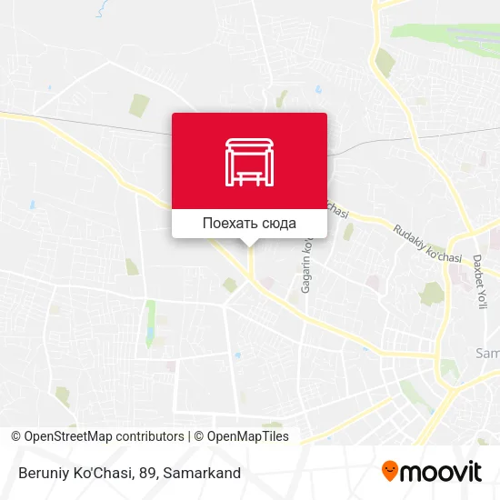 Карта Beruniy Ko'Chasi, 89