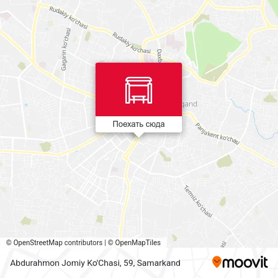 Карта Abdurahmon Jomiy Ko'Chasi, 59