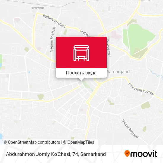Карта Abdurahmon Jomiy Ko'Chasi, 74