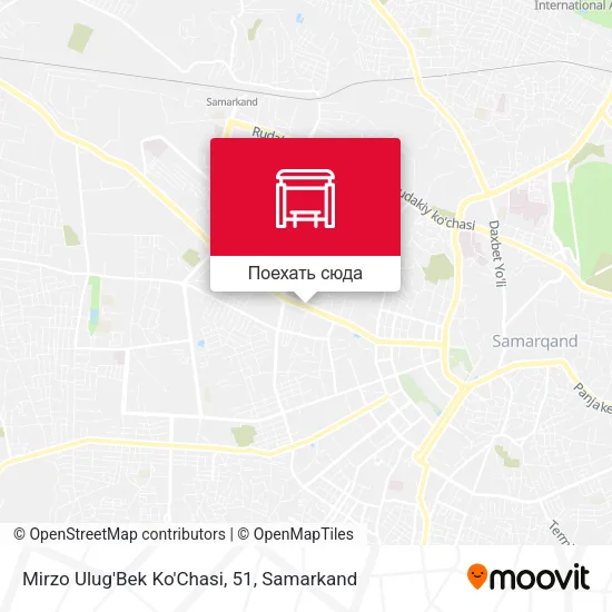 Карта Mirzo Ulug'Bek Ko'Chasi, 51