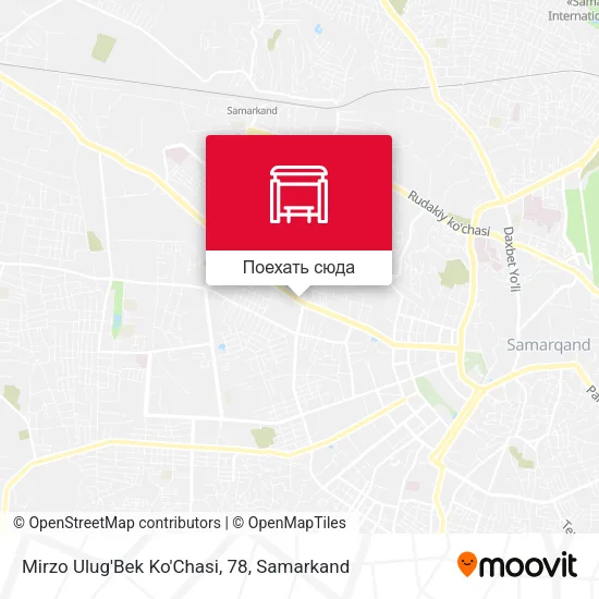 Карта Mirzo Ulug'Bek Ko'Chasi, 78