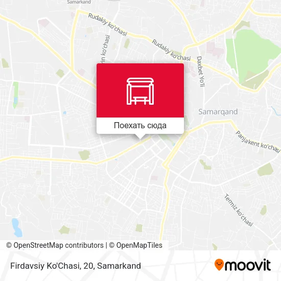 Карта Firdavsiy Ko'Chasi, 20