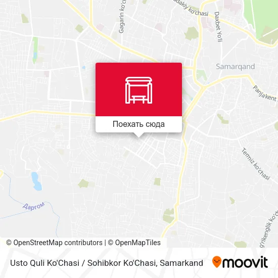 Карта Usto Quli Ko'Chasi / Sohibkor Ko'Chasi
