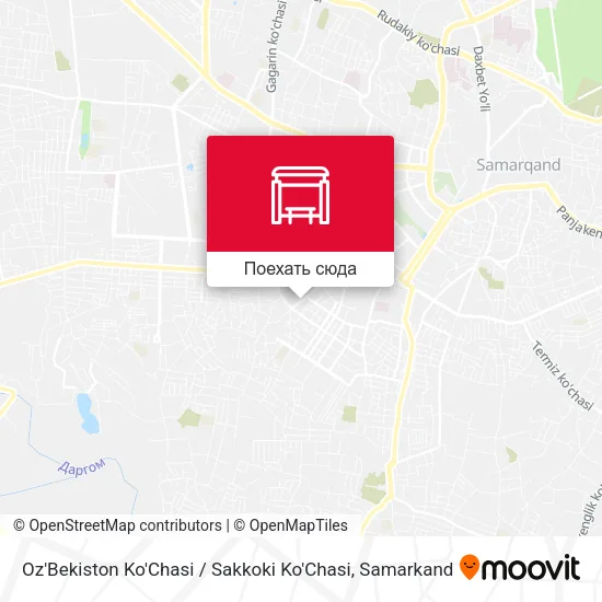 Карта Oz'Bekiston Ko'Chasi / Sakkoki Ko'Chasi