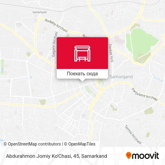 Карта Abdurahmon Jomiy Ko'Chasi, 45