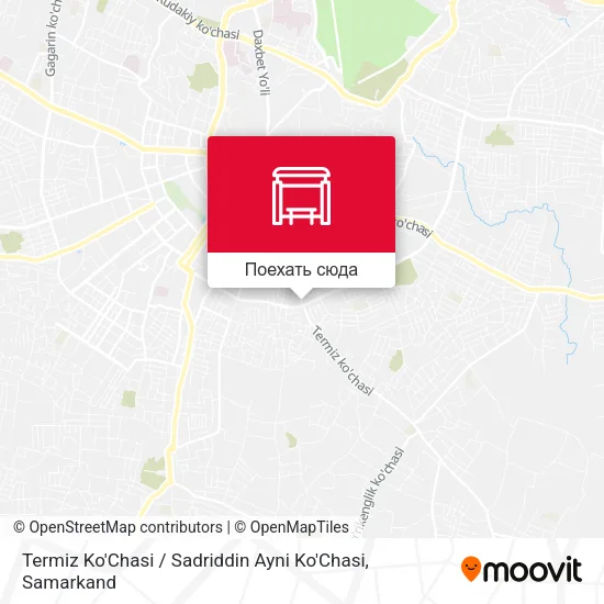 Карта Termiz Ko'Chasi / Sadriddin Ayni Ko'Chasi