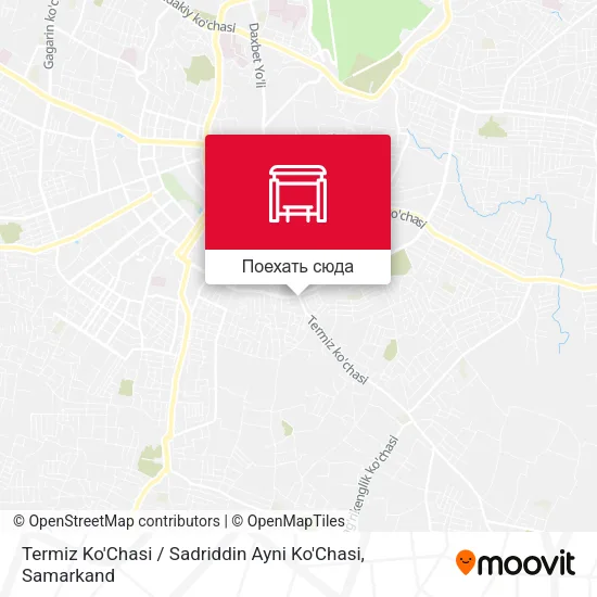 Карта Termiz Ko'Chasi / Sadriddin Ayni Ko'Chasi