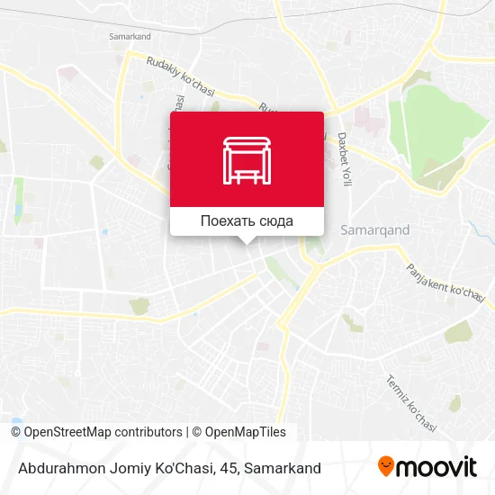 Карта Abdurahmon Jomiy Ko'Chasi, 45