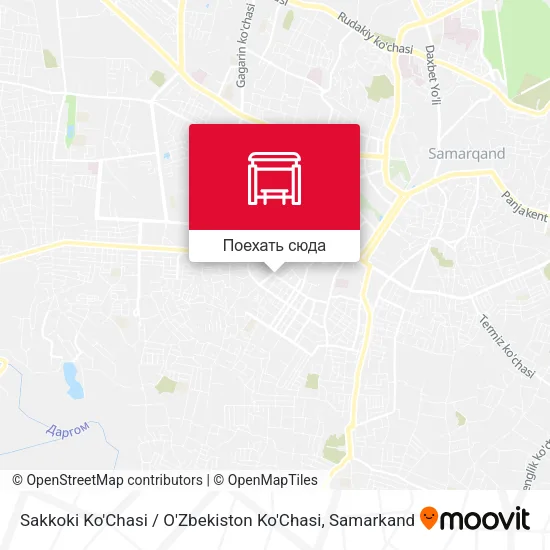 Карта Sakkoki Ko'Chasi / O'Zbekiston Ko'Chasi