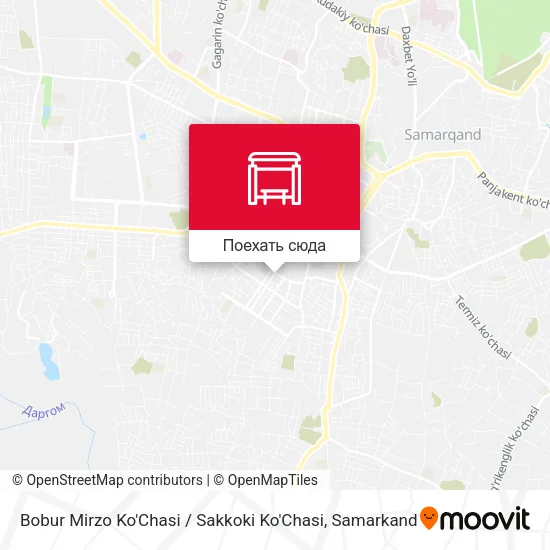 Карта Bobur Mirzo Ko'Chasi / Sakkoki Ko'Chasi
