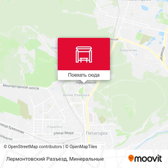 Карта Лермонтовский Разъезд