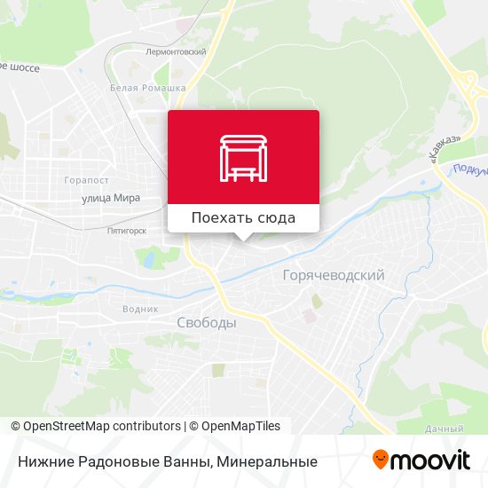 Карта Нижние Радоновые Ванны