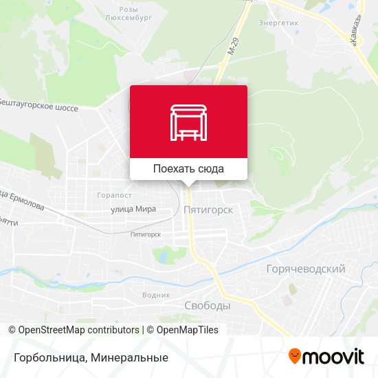 Карта Горбольница