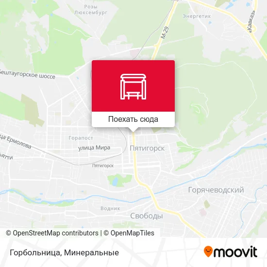 Карта Горбольница