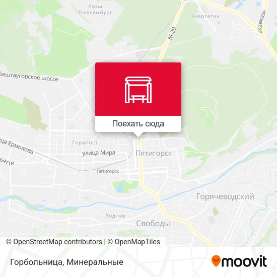 Карта Горбольница