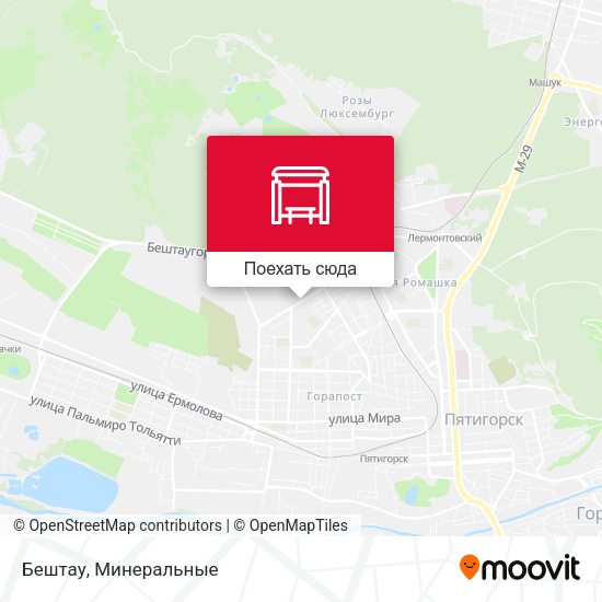 Карта Бештау