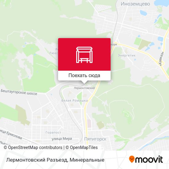 Карта Лермонтовский Разъезд