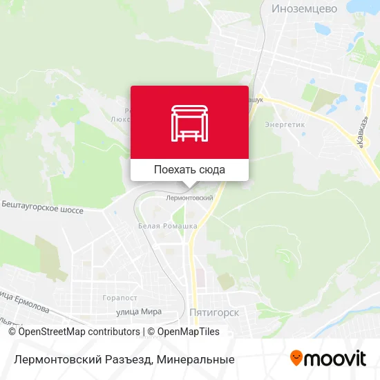 Карта Лермонтовский Разъезд