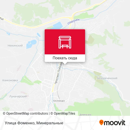 Карта Улица Фоменко