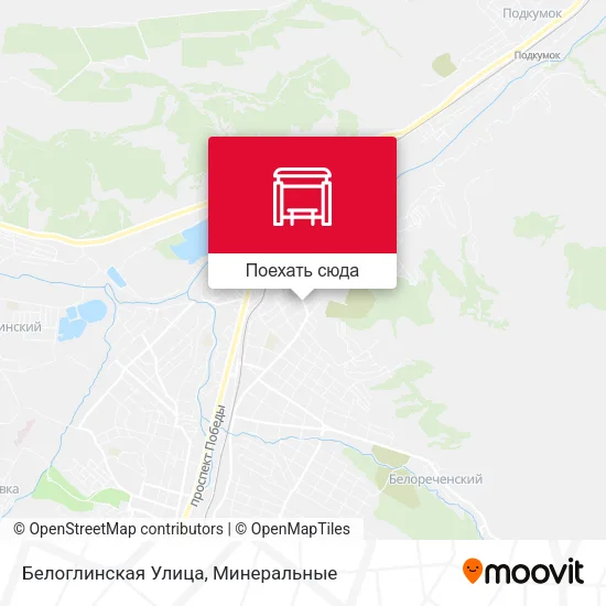 Карта Белоглинская Улица