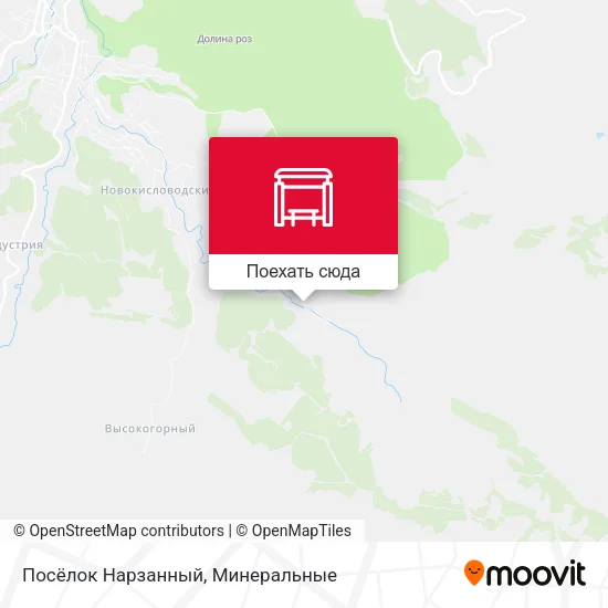 Карта Посёлок Нарзанный