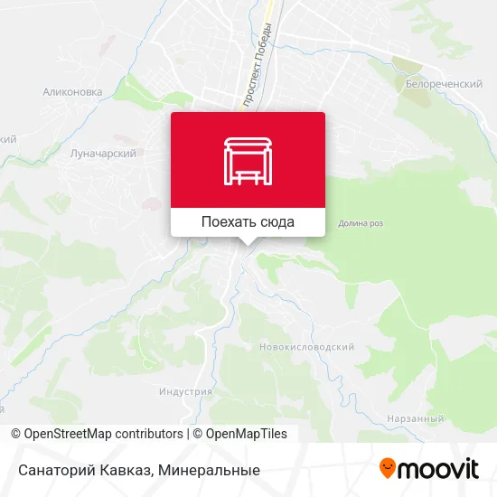 Карта Санаторий Кавказ