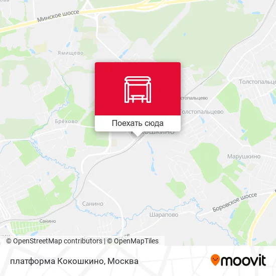 Карта платформа Кокошкино