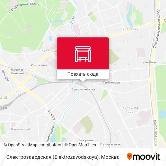 Карта Электрозаводская (Elektrozavodskaya)