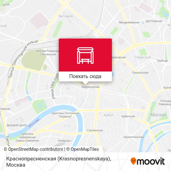 Карта Краснопресненская (Krasnopresnenskaya)