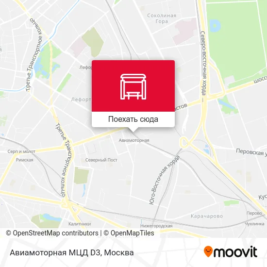 Карта Авиамоторная МЦД D3