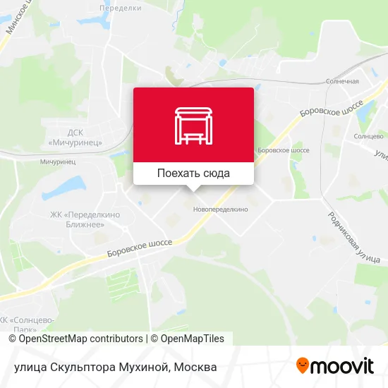 Карта улица Скульптора Мухиной