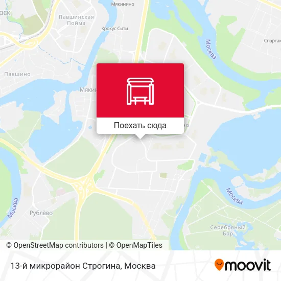 Карта 13-й микрорайон Строгина