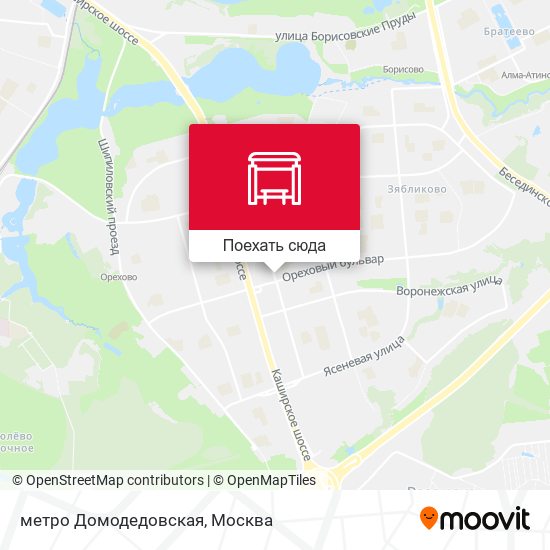 Карта метро Домодедовская