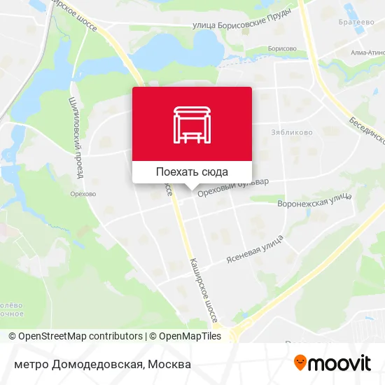 Карта метро Домодедовская