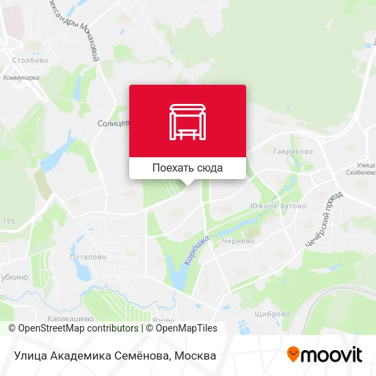 Карта Улица Академика Семёнова