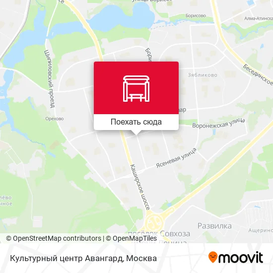 Карта Культурный центр Авангард