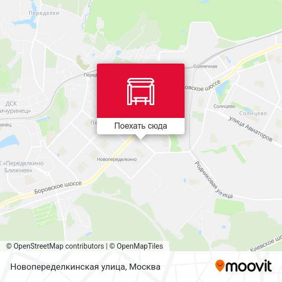 Карта Новопеределкинская улица
